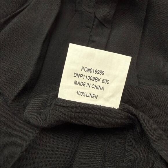 NWT DISSH Not My Time Black Linen Midi Dress Size 6 - Picture 5 of 6